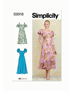 Simplicity Sewing Pattern 9918 (D5) Misses Dress with Sleeve  4-12