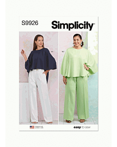 Simplicity Sewing Pattern 9926 (AA) Misses & Womens Tops & Pants  10-18