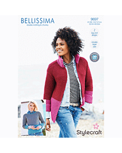 Stylecraft Jacket and Jumper 9697 Knitting Pattern in Bellissima DK & Chunky Free PDF Download  