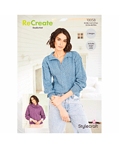 Stylecraft ReCreate DK Ladies Sweaters 10058 Knitting Pattern Download  