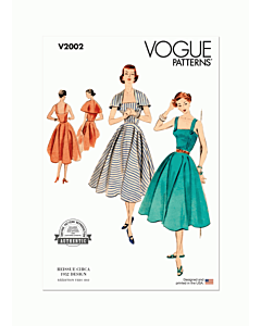 Vogue Sewing Pattern V2002 (K5) Misses' Dress and Capelet  8-10-12-14-16