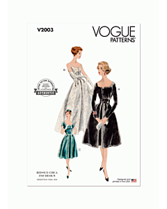 Vogue Sewing Pattern V2003 (U5) Misses' Dress and Petticoat  16-18-20-22-24