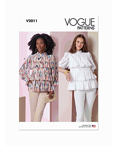 Vogue Sewing Pattern V2011 (Y5) Misses' Top with Sleeve Variations  18-20-22-24-26