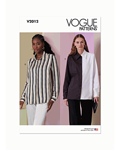 Vogue Sewing Pattern V2012 (H5) Misses' Shirt  6-8-10-12-14