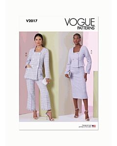 Vogue Sewing Pattern V2017 (Y5) Misses' Jacket in Two Lengths, Skirt & Pants  18-20-22-24-26