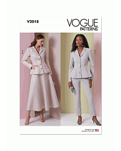 Vogue Sewing Pattern V2018 (P5) Misses' Jacket, Skirt and Pants  12-14-16-18-20