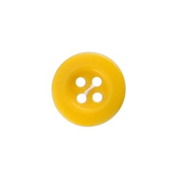 Milward Carded Buttons Rimmed 4 Hole Yellow 12mm Pack of 5