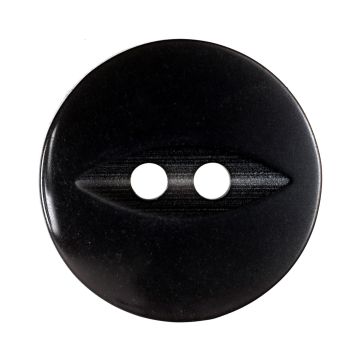 Milward Carded Buttons Fish Eye Black 13mm Pack of 8
