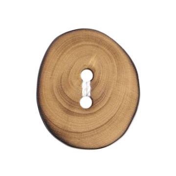 Milward Carded Buttons Wooden Beige 18mm Pack of 3
