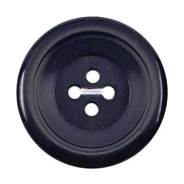 Milward Carded Buttons Rimmed 4 Hole Navy 25mm Pack of 2