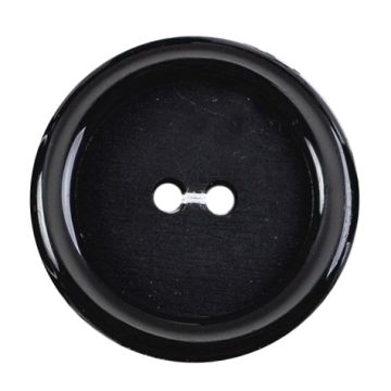 Milward Carded Buttons Rimmed 2 Hole Black 34mm Pack of 1