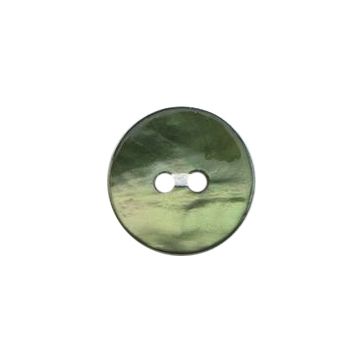 Milward Carded Buttons Round Shell Green 12mm Pack of 4