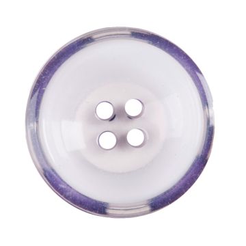 Milward Carded Buttons Rimmed Two Tone 4 Hole Purple 22mm Pack of 2