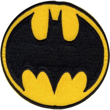 AQ15 Batman Logo Iron on Motif  59 x 104 x 2mm