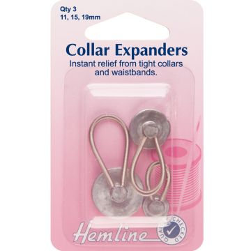 Hemline Collar and Waistband Expanders  11mm 15mm 19mm