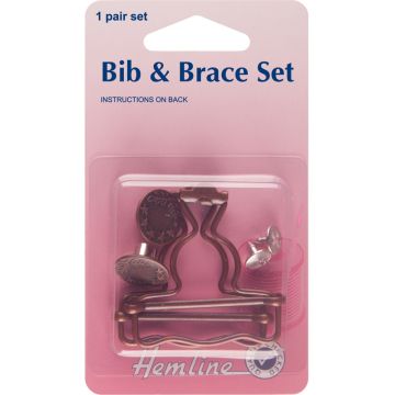 Hemline Bib And Brace Set Bronze 40mm