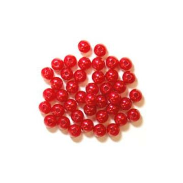 Pearl Beads Red 5mm x 7grms