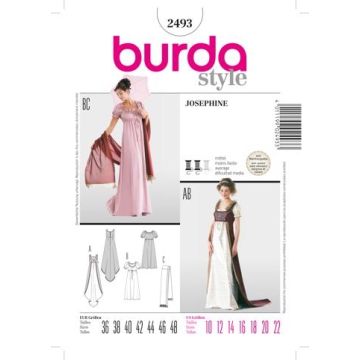 Burda Sewing Pattern 2493 - Josephine Costume One Size X02493BURDA One Size