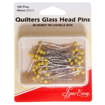 Sew Easy Quilting Pins Glass Head  50mm x 0.75mm