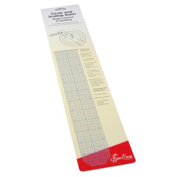 Sew Easy Quilt & Sew Ruler Circle and Scallop  45.7cm x 30.5cm