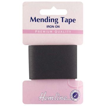 Hemline Iron-On Mending Tape Black 35mm x 100cm
