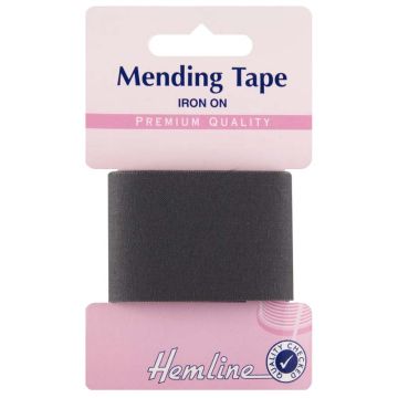 Hemline Iron-On Mending Tape Dark Grey 35mm x 100cm