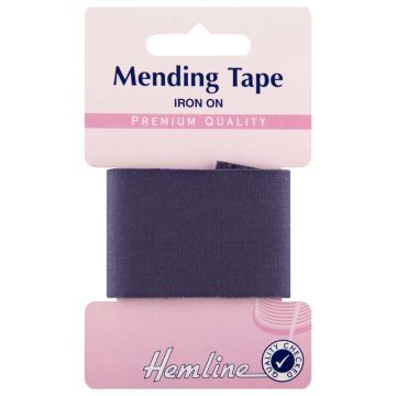 Hemline Iron-On Mending Tape Navy 35mm x 100cm