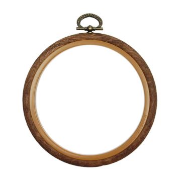 Siesta Round Flexi Hoop Woodgrain 10cm (4in)