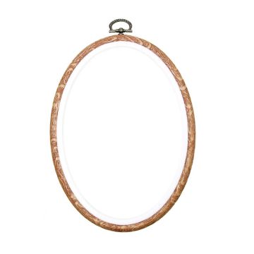 Siesta Oval Flexi Hoop Woodgrain 13cm x 18cm (5in x 7in)