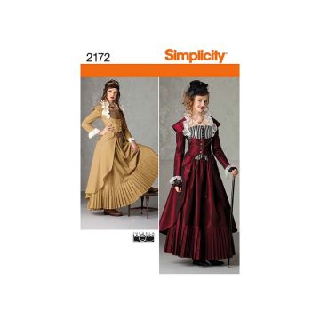 Simplicity Sewing Pattern 2172 (HH) - Misses Costumes 6-12 SS2172.HH 6-12