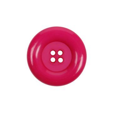 Four Hole Dill Button Cerise Pink 23mm