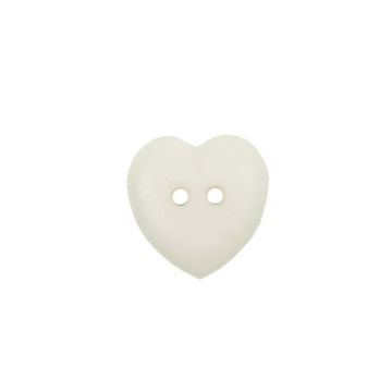 Heart Dill Button Cream 15mm