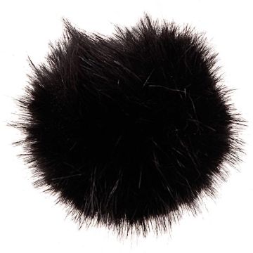Rico Fake Fur Pompon 006 Black 10cm