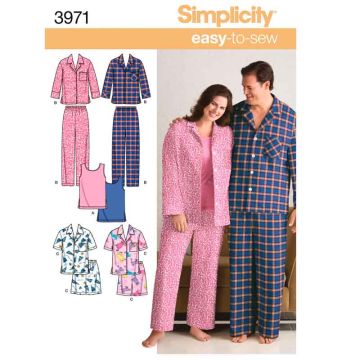 Simplicity Sewing Pattern 3971 (AA) - Misses Sleep & Lounge S-L 3971.AA S M L