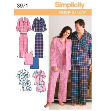Simplicity Sewing Pattern 3971 (BB) - Misses Sleep & Lounge XL-XXXL SS3971 XL-XXXL