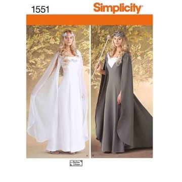 Simplicity Sewing Pattern 1551 (U5) - Misses Costumes 1551.U5 16-24
