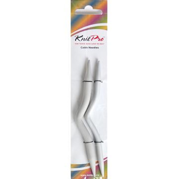 Knitpro Aluminium Coloured Cable Needles Grey 6mm 8mm