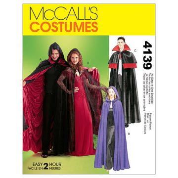 McCall's Sewing Pattern Family Unisex Costumes M4139 S-XL