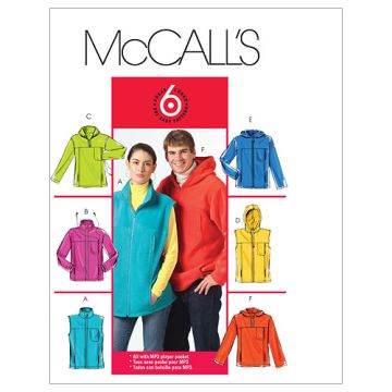 McCall's Sewing Pattern Unisex Jackets M5252 S-L 34-44