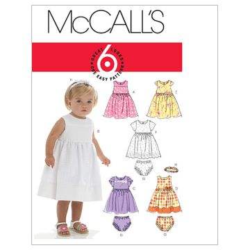 McCall's Sewing Pattern Children's Dresses M6015 ONE SIZE