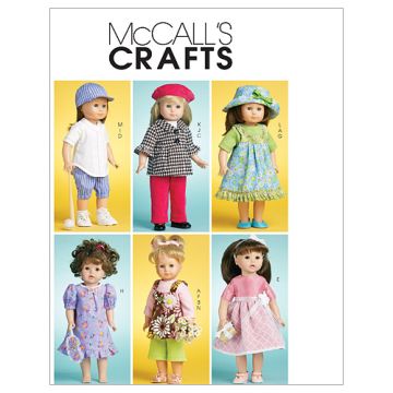 McCall's Sewing Pattern Doll Clothes M6137 ONE SIZE