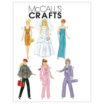 McCall's Sewing Pattern Doll Clothes M6258 ONE SIZE