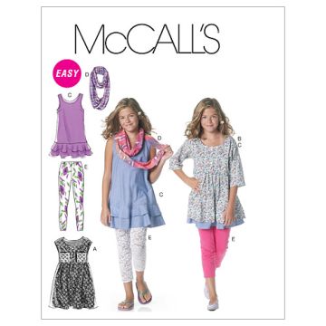 McCall's Sewing Pattern Girls' Casual M6275 Age 7-14