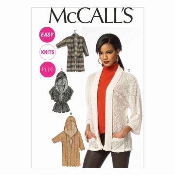 McCall's Sewing Pattern Misses' Cardigans M6802 8-10-12-14-16