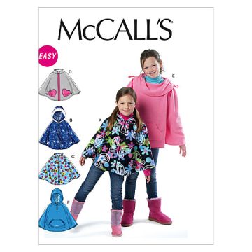 McCall's Sewing Pattern Children's Ponchos M6431   CZ (M-XL)