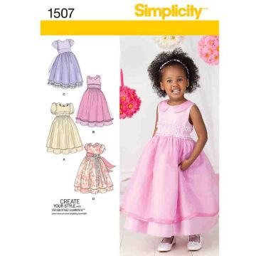 Simplicity Sewing Pattern 1507 (AA) - Toddler Special Occasion 6 months - 3 1507.AA 6 months - 3