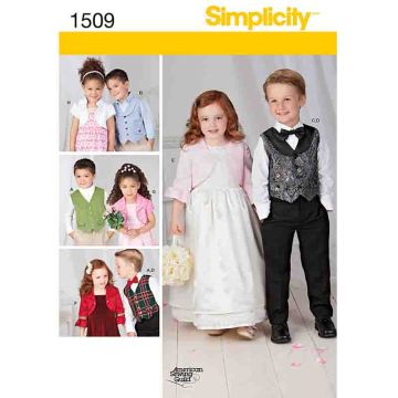 Simplicity Sewing Pattern 1509 (A) - Childrens Special Occasion Age 3-8 1509.A Age 3 - 8
