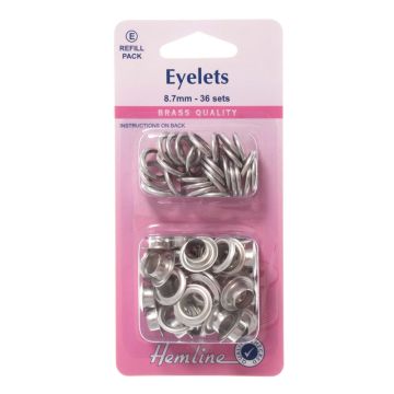 Hemline Eyelets Refill Pack Nickel 5.5mm