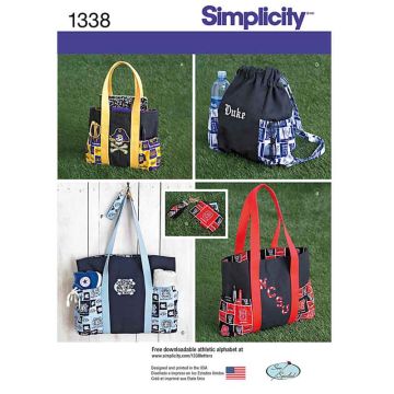 Simplicity Sewing Pattern 1338 (OS) - Bags & Totes One Size 1338.OS ONE SIZE
