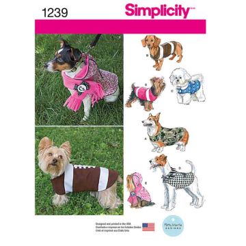 Simplicity Sewing Pattern 1239 (A) - Crafts Pets S-L 1239.A S - L